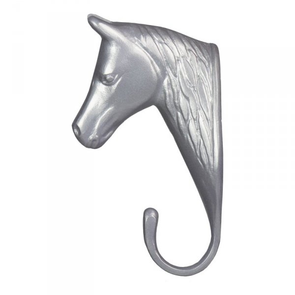 Wieszak na uździe Horka Horse Head; srebrny