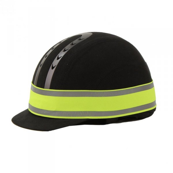 Kask jeździecki Horka Band żółty fluorescencyjny reflectie