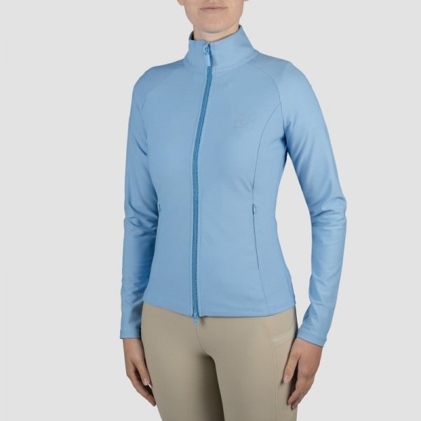 Bluza Jeździecka Damska Treningowa HORKA Excellence - błękitna