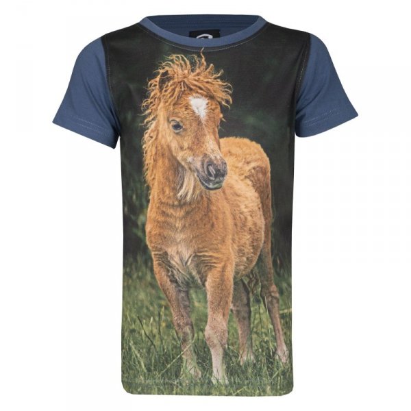 T-shirt jeździecki Horka Ollie niebieski