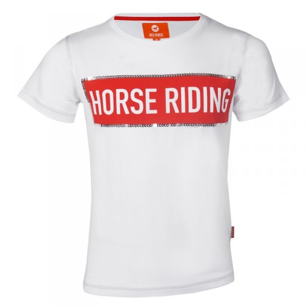 T-shirt z nadrukiem Horka biały