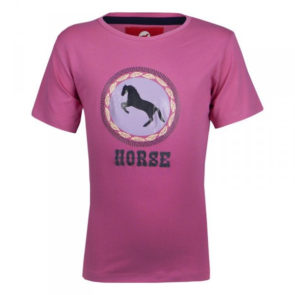 T-shirt Horka met print hot pink