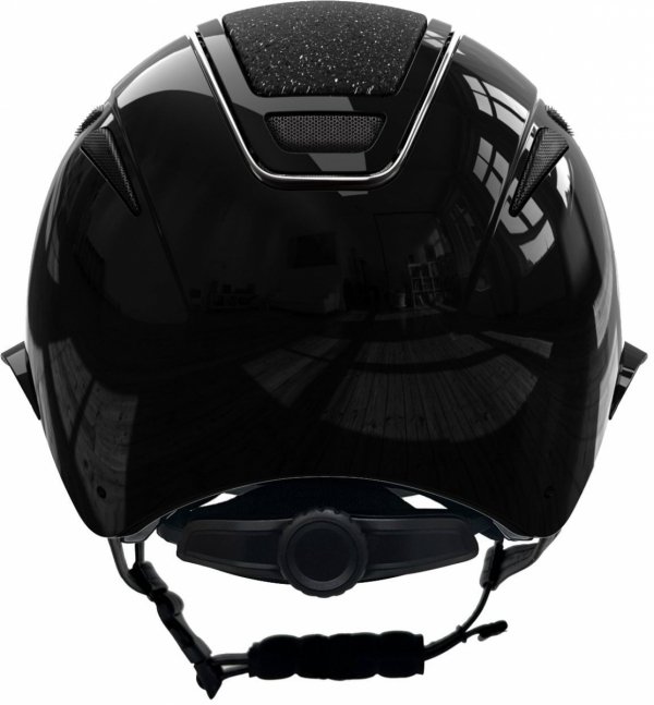 Kask jeździecki Covalliero Elite Polo – lakierowany czarny
