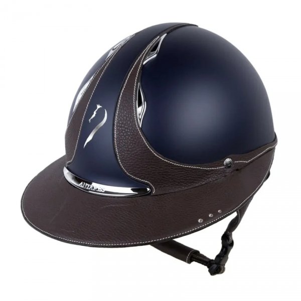 Kask Antares Galaxy Eclipse Swarovski - szeroki daszek - BLUE/BROWN