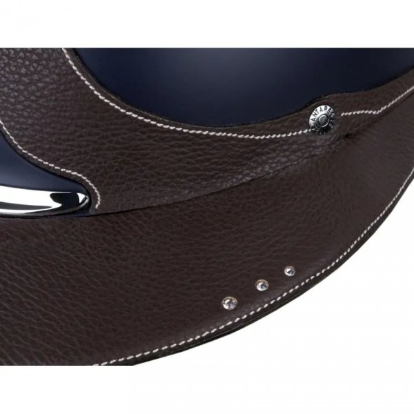 Kask Antares Galaxy Eclipse Swarovski - szeroki daszek - BLUE/BROWN