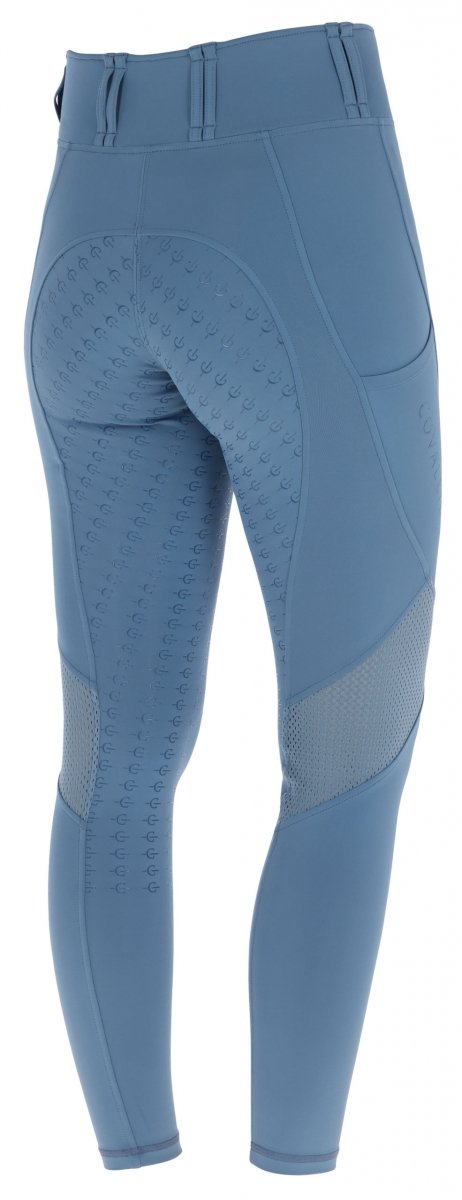 Letnie Leginsy / Breginsy Jeździeckie z pełnym Silikonowym Lejem - Covalliero SS2026 - smoked blue