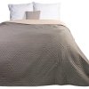 Narzuta dwustronna LAMIA na łóżko 170x210 wz. grey + light beige
