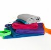Ręcznik FITNESS mikrofibra 80x130 Niebieski / obszycie zielone