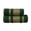 Ręcznik Lionel 70x140 kolor ciemno zielony; butelkowy ze złotą bordiurą