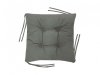 Poduszka na krzesło, pikowana wiązana 40x40 cm - szary