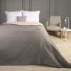 Narzuta dwustronna LAMIA na łóżko 200x220 wz. grey + light beige