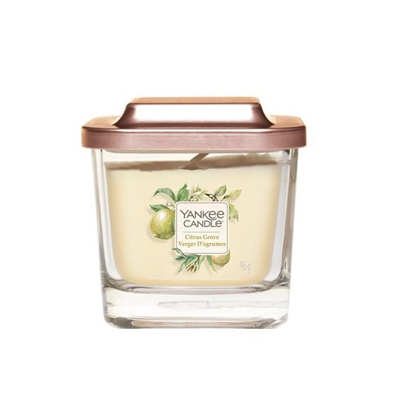 Yankee Candle Citrus Grove - Kleine Quadratische Kerze Mit 3 Dochten