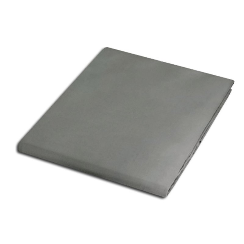 Prześcieradło satynowe bez gumki 160x220 popiel 