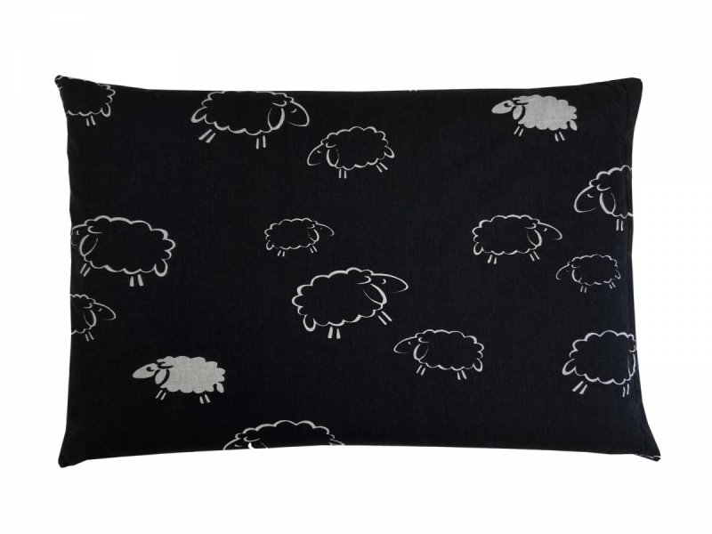 Poduszka z łuską gryki 40x60 wz. 8 baranki czarne
