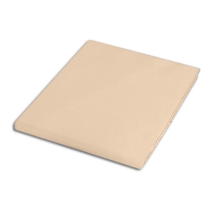 Prześcieradło satynowe bez gumki 160x220 wz. Jasny beż 044