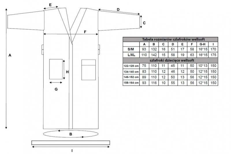Szlafrok Wellsoft z kapturem Unisex rozmiar S/M kolor - Szary