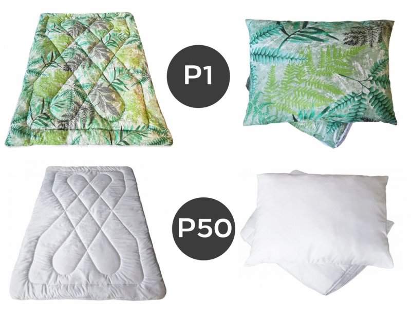 Kołdra poliestrowa całoroczna 160x200 + 2 poduszki 50x60 ProduktPolski