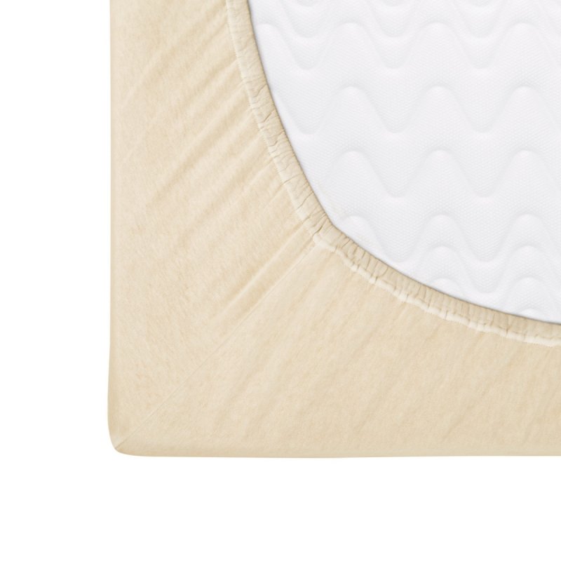 Prześcieradło Jersey PREMIUM na wysoki materac 180x200 na gumkę wz. 047 jasny beż