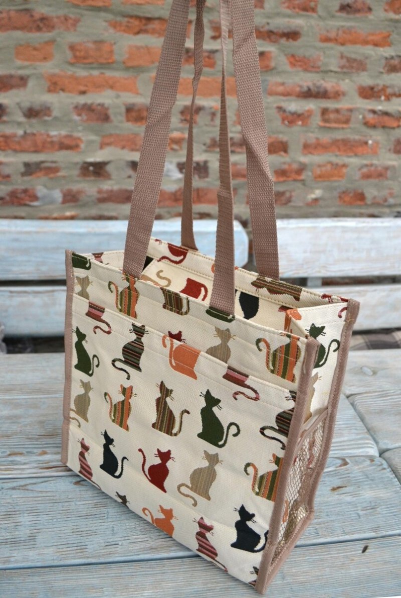 Torba gobelinowa która cieszy. 30x30 wz. T312 Filemon Ecru