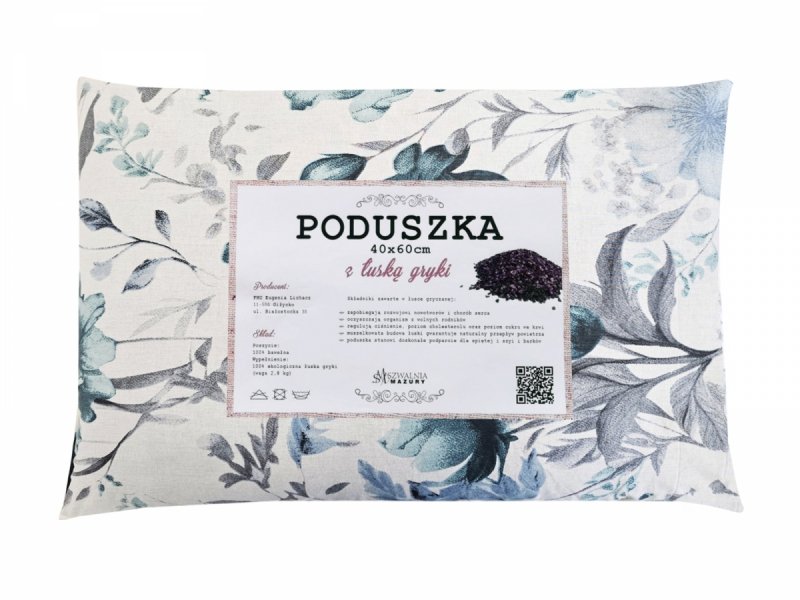 Poduszka z łuską gryki 40x60 wz. 3 roślinki