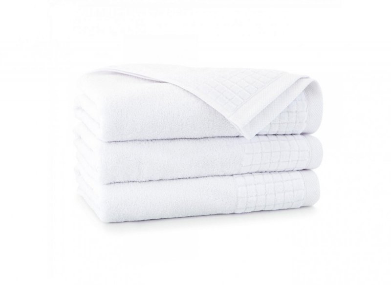 Ręcznik z bawełny egipskiej PAULO 3 50x100 wz. biały