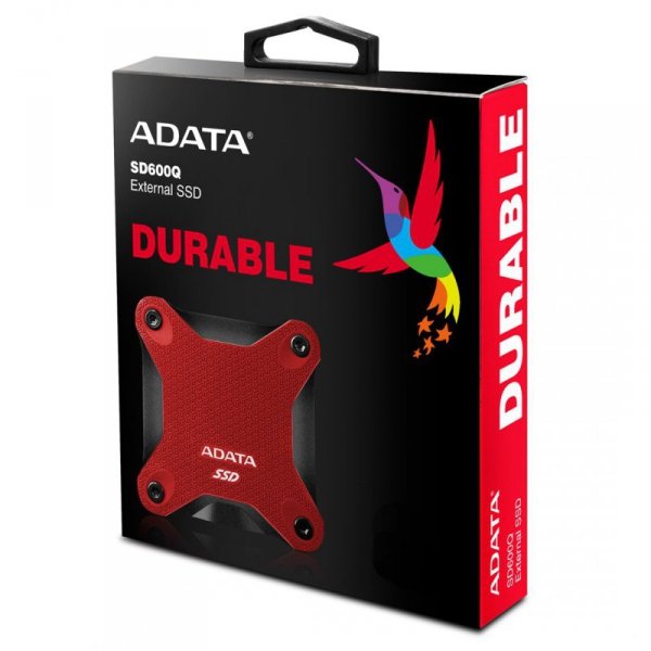 Dysk zewnętrzny SSD ADATA SD600Q (240GB; 2.5&quot;; USB 3.2; czerwony)