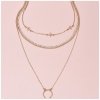 Naszyjnik choker delikatny 4W1 poczwórny złoty N747