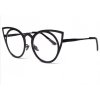 OKULARY ROYAL CAT EYES - CZARNE ZERÓWKI OK70WZ7