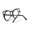 OKULARY ROYAL CAT EYES - CZARNE ZERÓWKI OK70WZ7