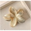 Spinka do włosów klamra XL kwiat Perłowy melanż 7,5cm x 8cm SP348