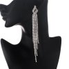 KOLCZYKI Długie 15,6 cm Ozdobne cyrkonie sztyft K1694