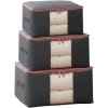 POKROWIEC Kufer NA POŚCIEL UBRANIA ORGANIZER TORBA grafitowa L 50x40x25cm OR105