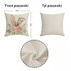 Lniana poszewka na poduszkę 45 x 45 cm z motywem wiosennym BUKIET POD219
