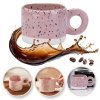 Ceramiczny, nakrapiany kubek z uchem 275 ml Szkliwiony CUP29