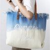 TORBA PLAŻOWA BOHO Z frędzlami niebieska ombre TP14N