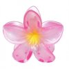 Spinka do włosów klamra XL kwiat OMBRE transparent róż 7,5 x 8cm SP397R