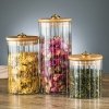 Cukiernica, pojemnik ryflowany z przykrywką bambusowa, rozm. L, 1150 ml 1szt SZK169