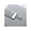 NASZYJNIK CHOKER KRYSZTAŁKI 1,6 CM SREBRNY