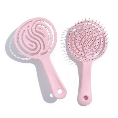 Szczotka do włosów, do rozczesywania, suszenia, masażu różowa 19cm SCZ14