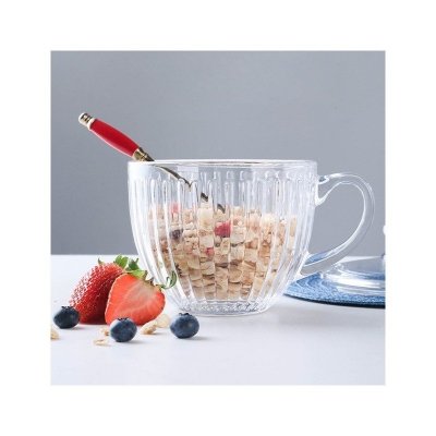 Filiżanka szklanka ryflowana duża 460 ml 1szt SZK152