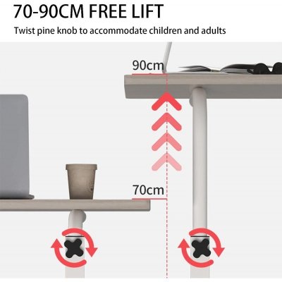 Mobilne biurko stolik pod laptop tablet, regulowane na kółkach STL03WZ2