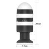GIGANTYCZNY GRUBY KOREK ANALNY CZARNO-BIAŁY 19.5 CM