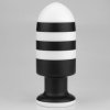 GIGANTYCZNY GRUBY KOREK ANALNY CZARNO-BIAŁY 19.5 CM