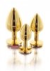 Butt Plug With Diamond Jewel M Gold