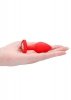 Diamond Heart Butt Plug - Regular - Red