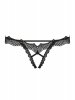 Bielizna-Bravelle stringi otwarte czarne  S/M