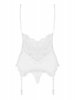 Bielizna-810-COR-2 gorset i stringi biały  S/M
