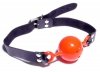 Knebel Z Kulką Silikonową Skórzany BDSM Bondage