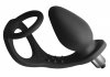 Korek analny silikonowy z wibracjami 14 cm i pierścień RO-ZEN Rocks Off
