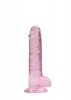 DILDO RÓŻOWE Z MOCNĄ PRZYSSAWKĄ RÓŻOWY ORGAZM 19CM